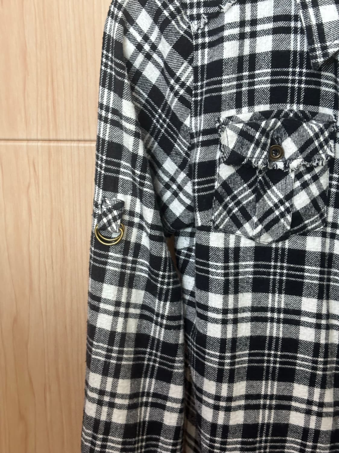 일본 빈티지 체크 셔츠 상품이미지3