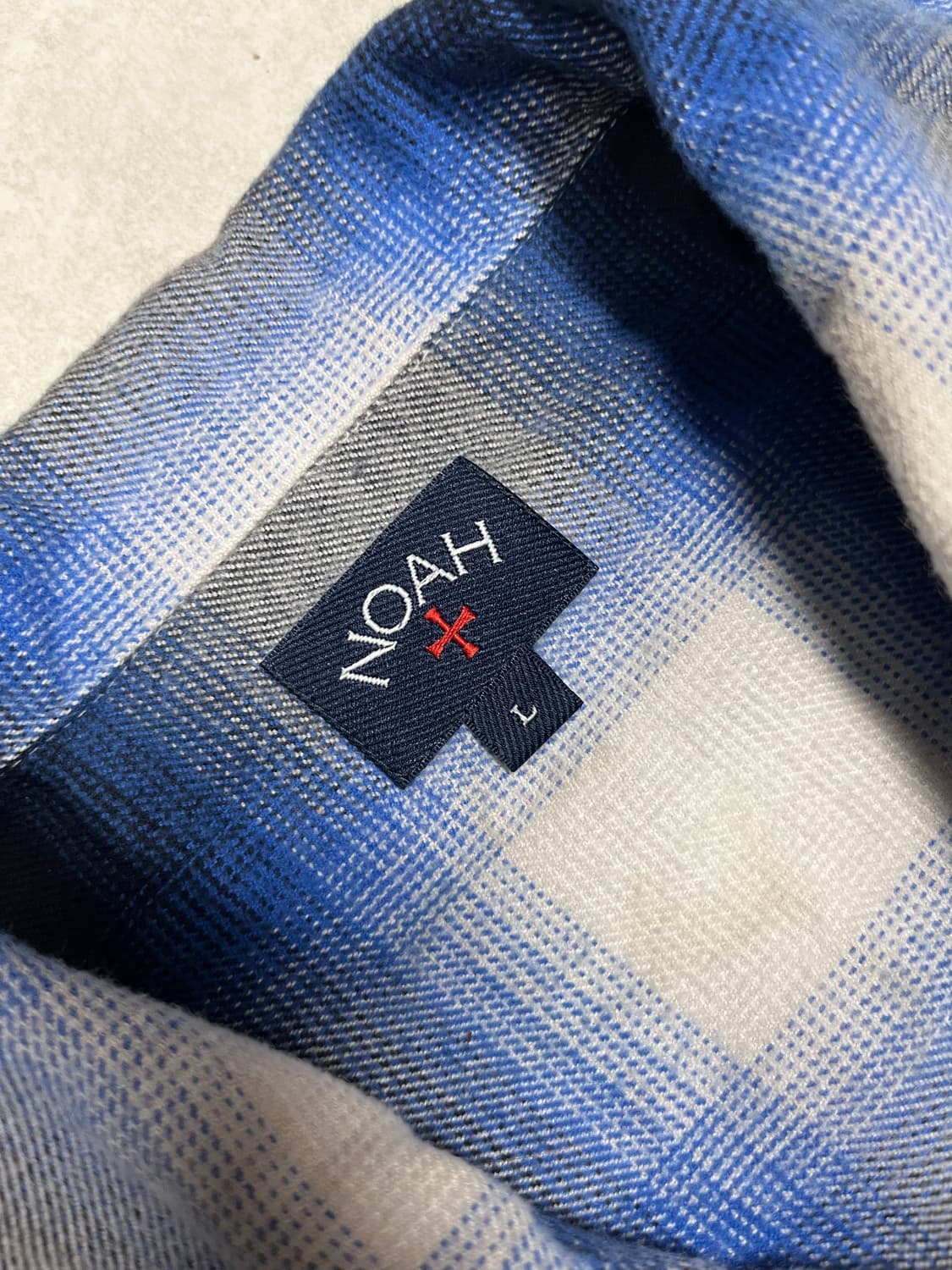 NOAH Blue Check Shirts L 상품이미지2