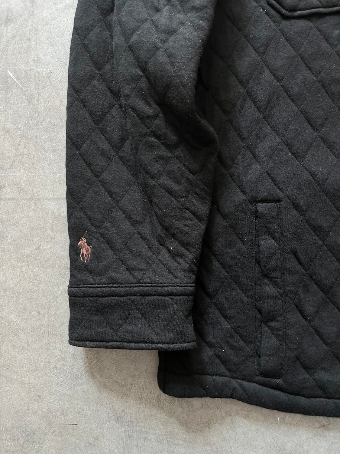 Polo 폴로 랄프로렌 QR라벨 블랙 퀼팅 셔츠 자켓 상품이미지5