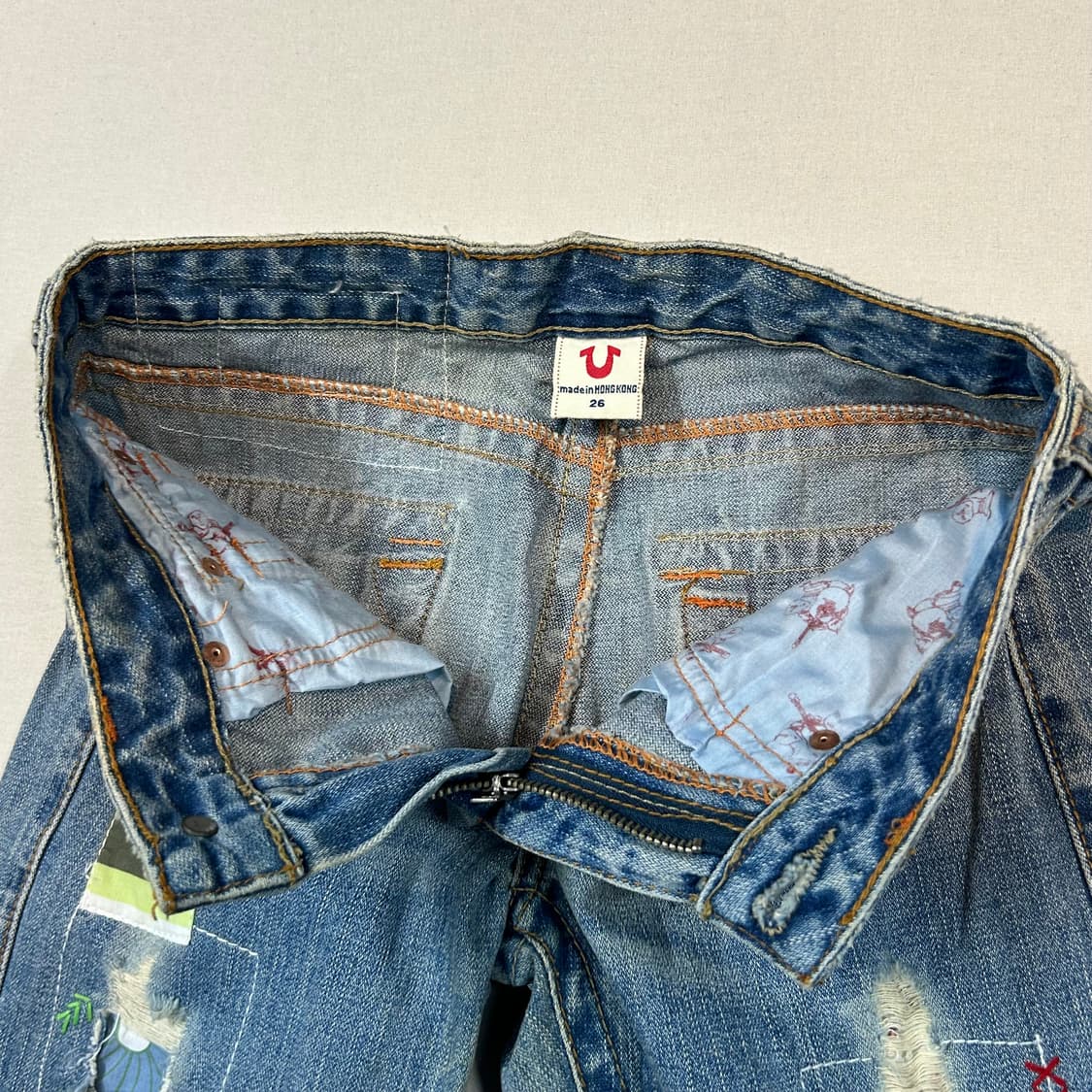 28inch) 트루릴리전 패치워크 부츠컷 데님 청바지 상품이미지9