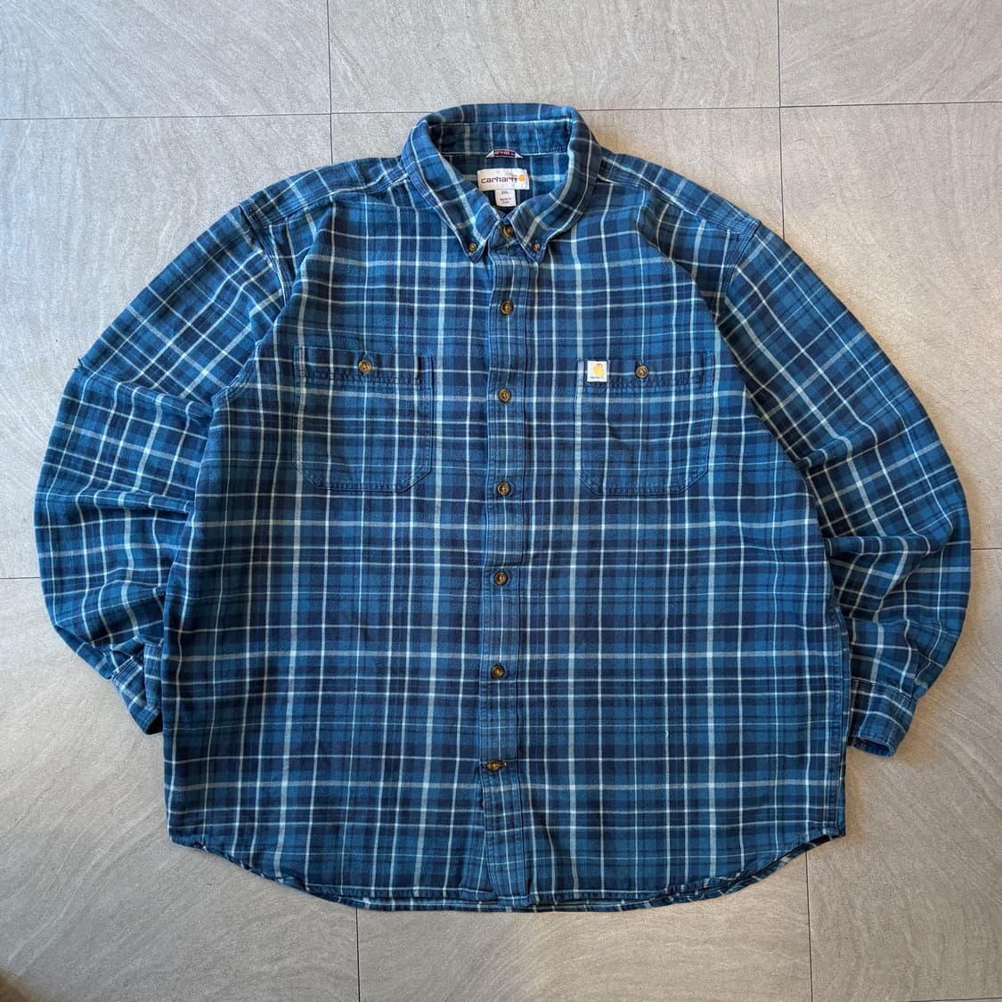 칼하트 정품 오리지널 해비 코튼 체크 긴팔 셔츠 상품이미지1