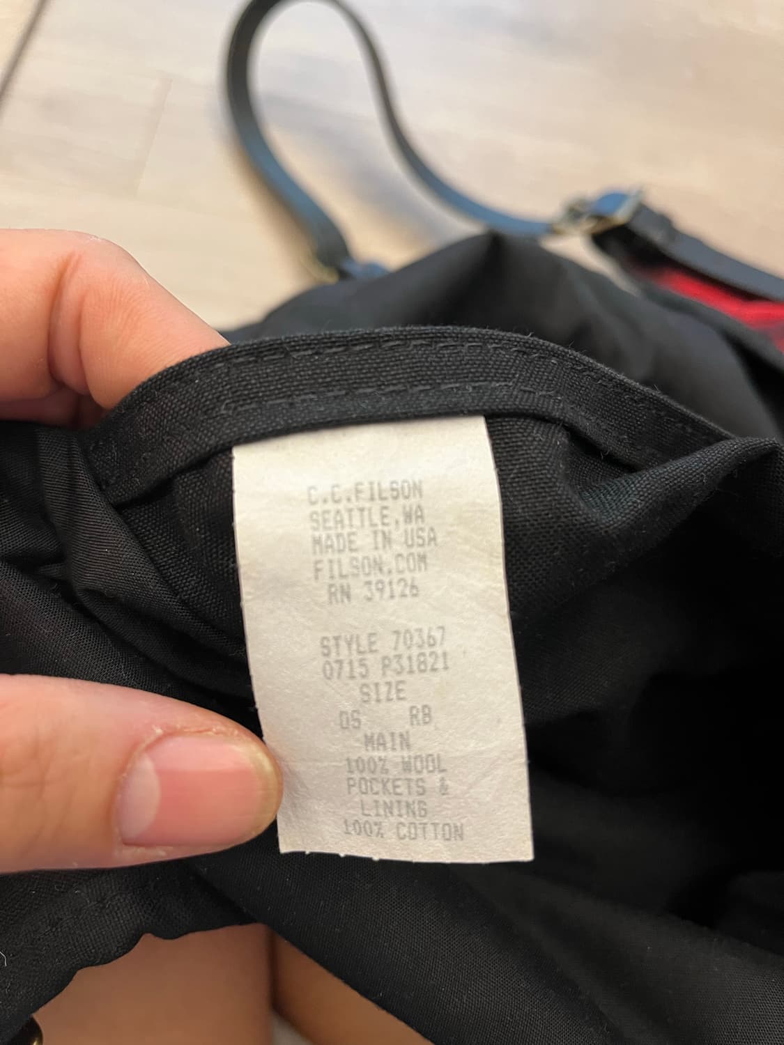 Filson buffalo check tote bag 상품이미지6