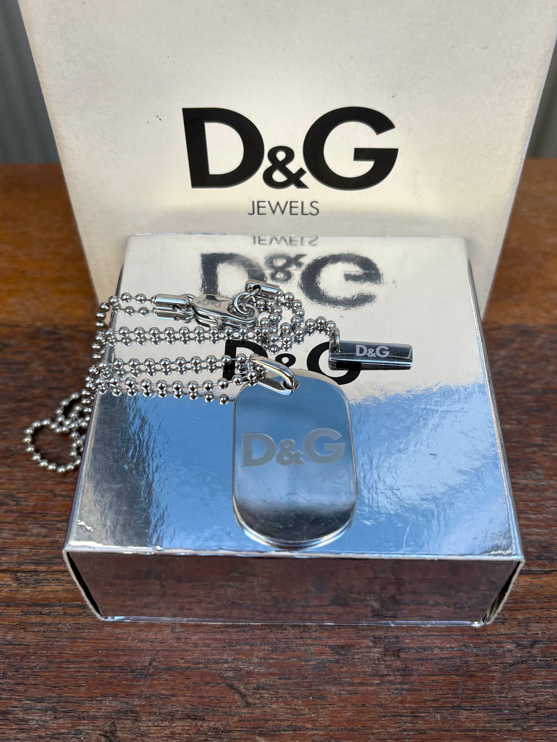 돌체앤가바나 도그태그 실버 목걸이 y2k 상품이미지8