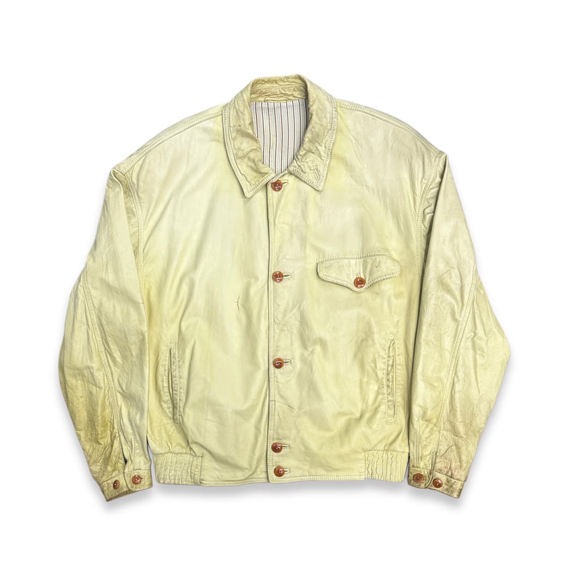 80s HUGO BOSS 레더 트러커 자켓 XL 상품이미지1