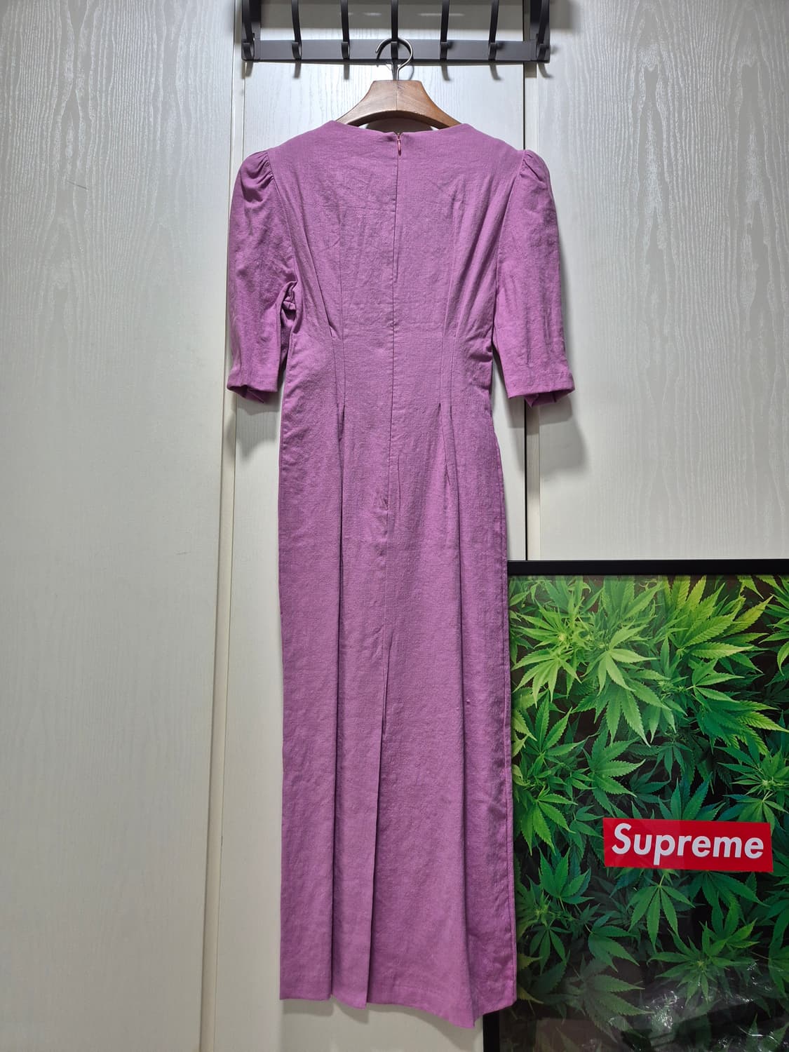 (타임세일) 라벤더 린넨 롱원피스 퍼프 반팔 상품이미지10