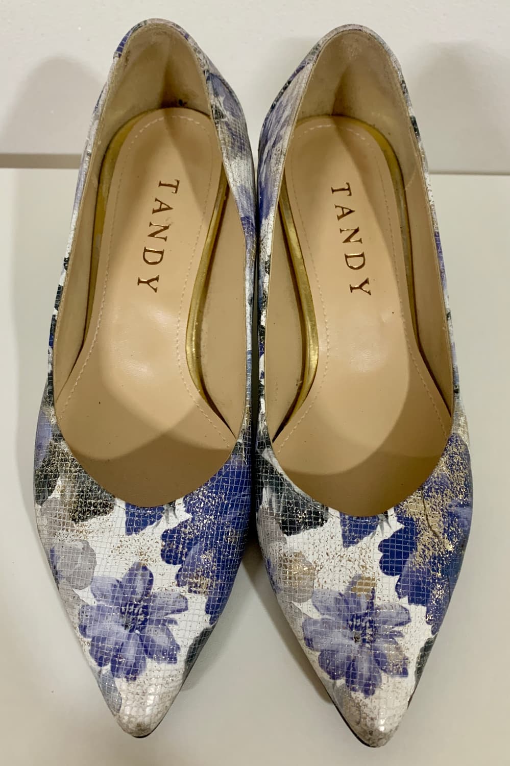 탠디 Tandy 꽃무늬 플라워 패턴 미들 힐 펌프스 여성 구두 235 상품이미지1