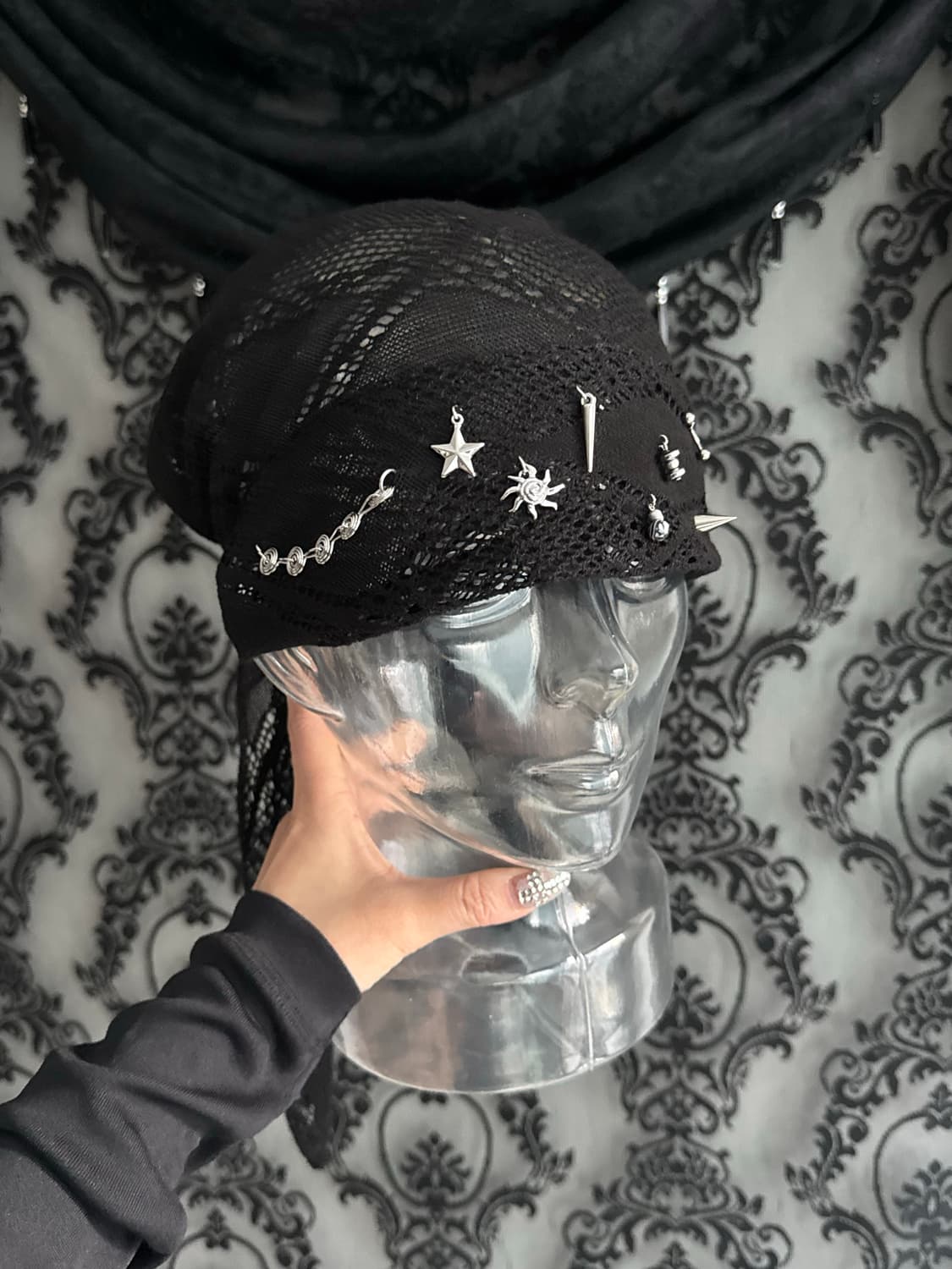 메이드 커스텀 시스루 듀렉 헤어두건 반다나 상품이미지4