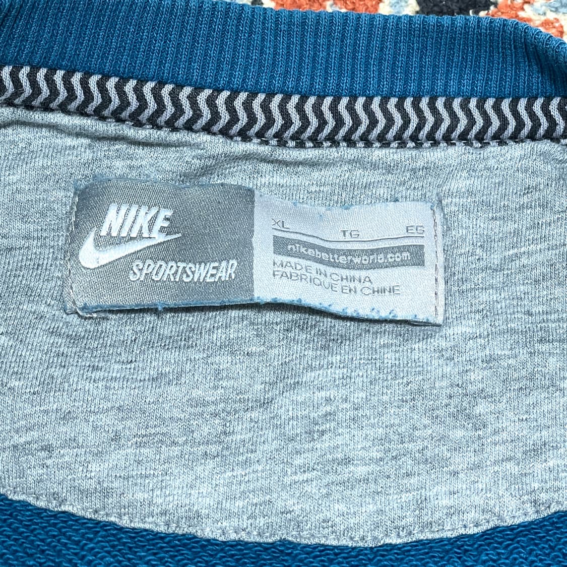 나이키 빅로고 블루 맨투맨 남성XL 상품이미지4