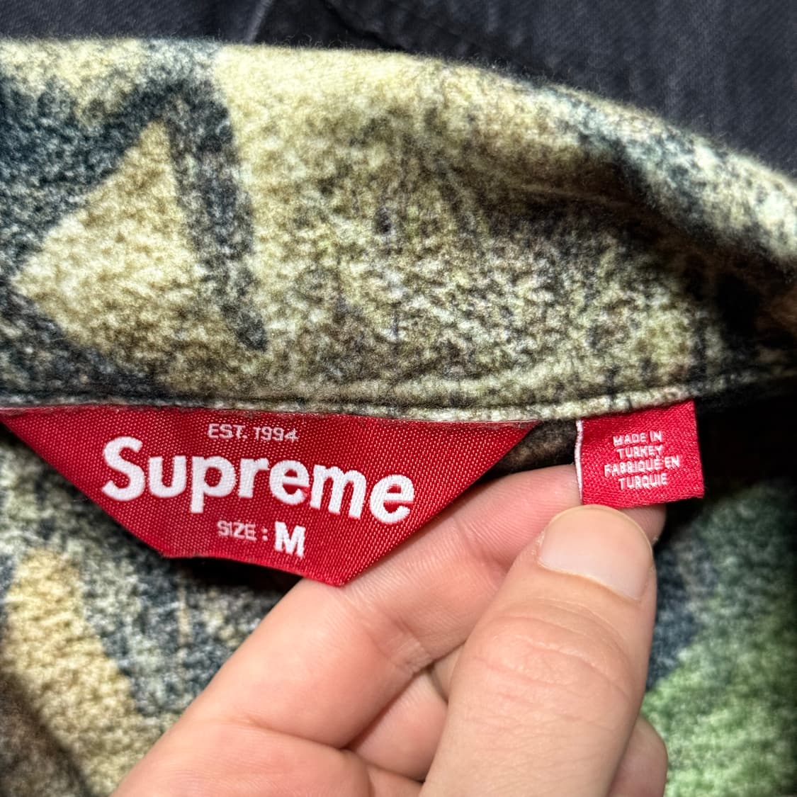 FW23 슈프림 몰스킨 워크 자켓 리얼 트리 카모 상품이미지6