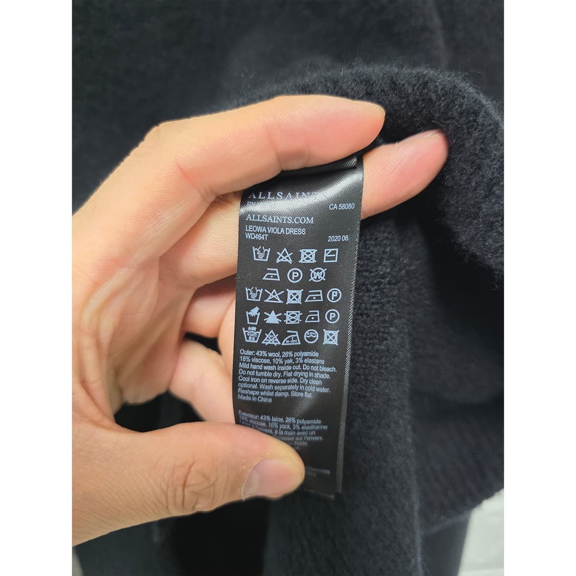 택포) 20s 올세인츠 블랙 니트 M 상품이미지3