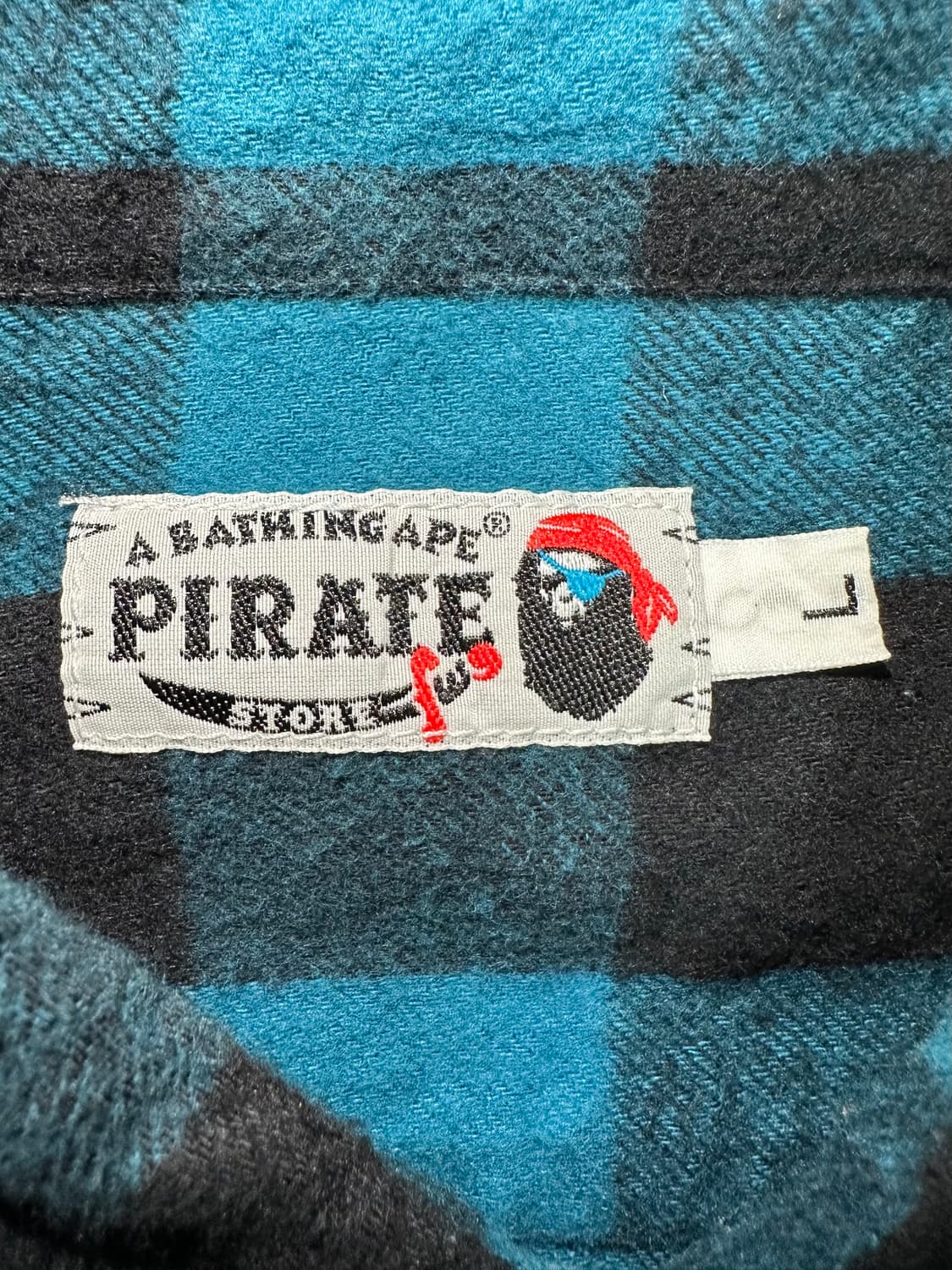 A Bathing Ape Pirate Store 체크 플란넬 셔츠 상품이미지3