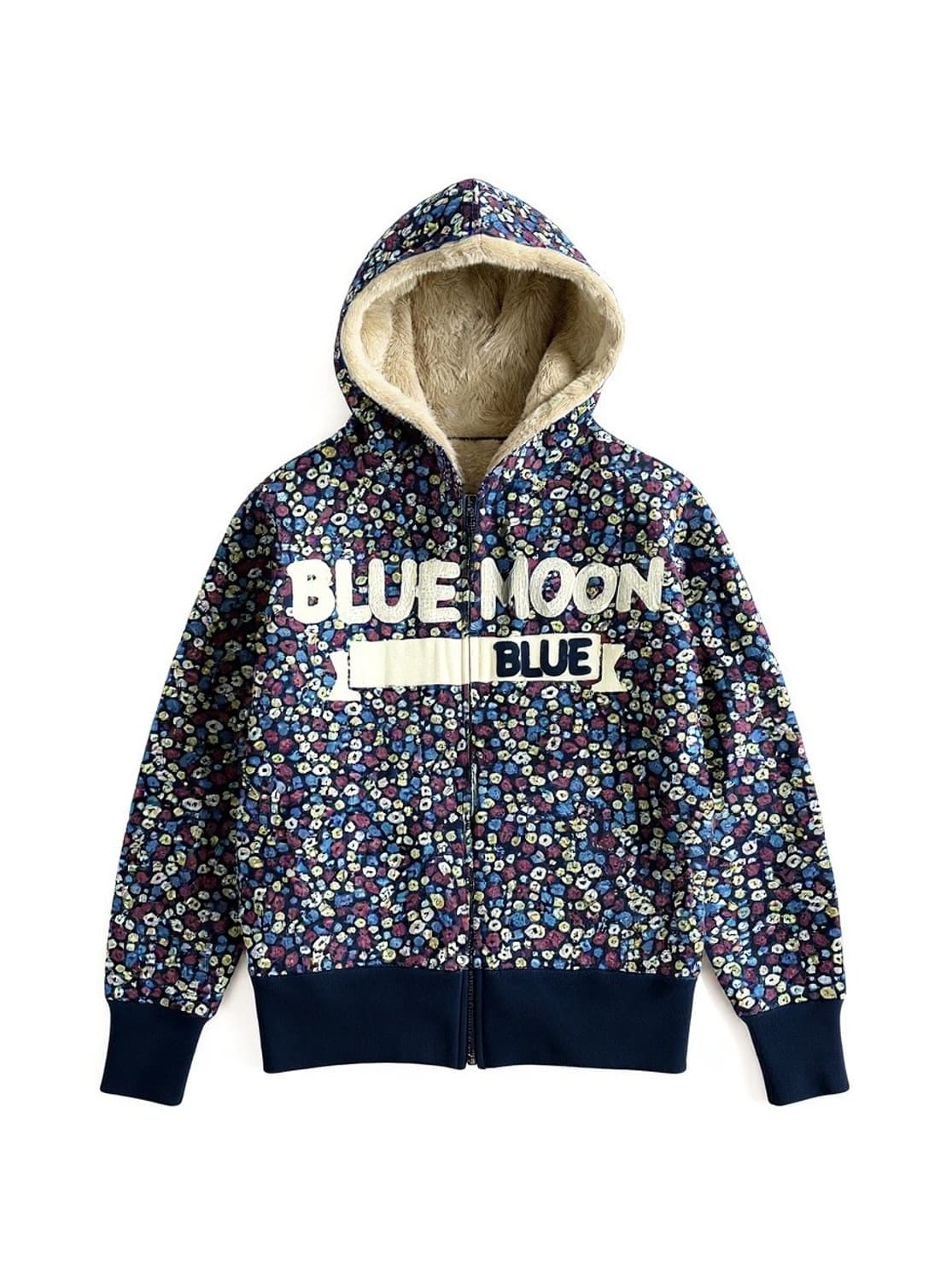 블루문 빈티지 퍼 후드집업 상품이미지1