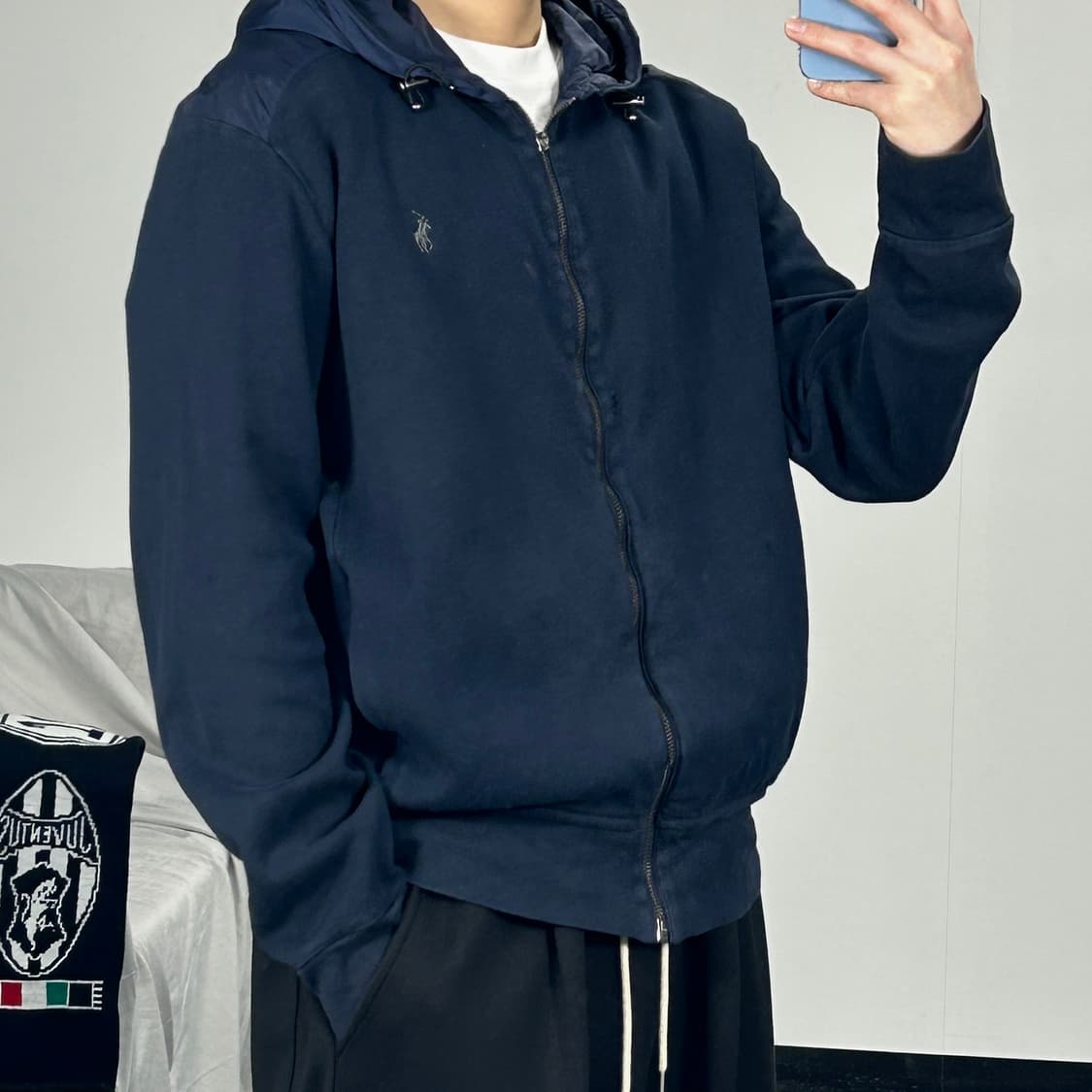 폴로 랄프로렌 네이비 나일론 후드 집업 L   상품이미지1