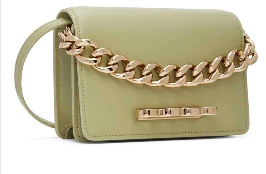 [새상품]알렉산더맥퀸 미니 포어링 백 그린 상품이미지6