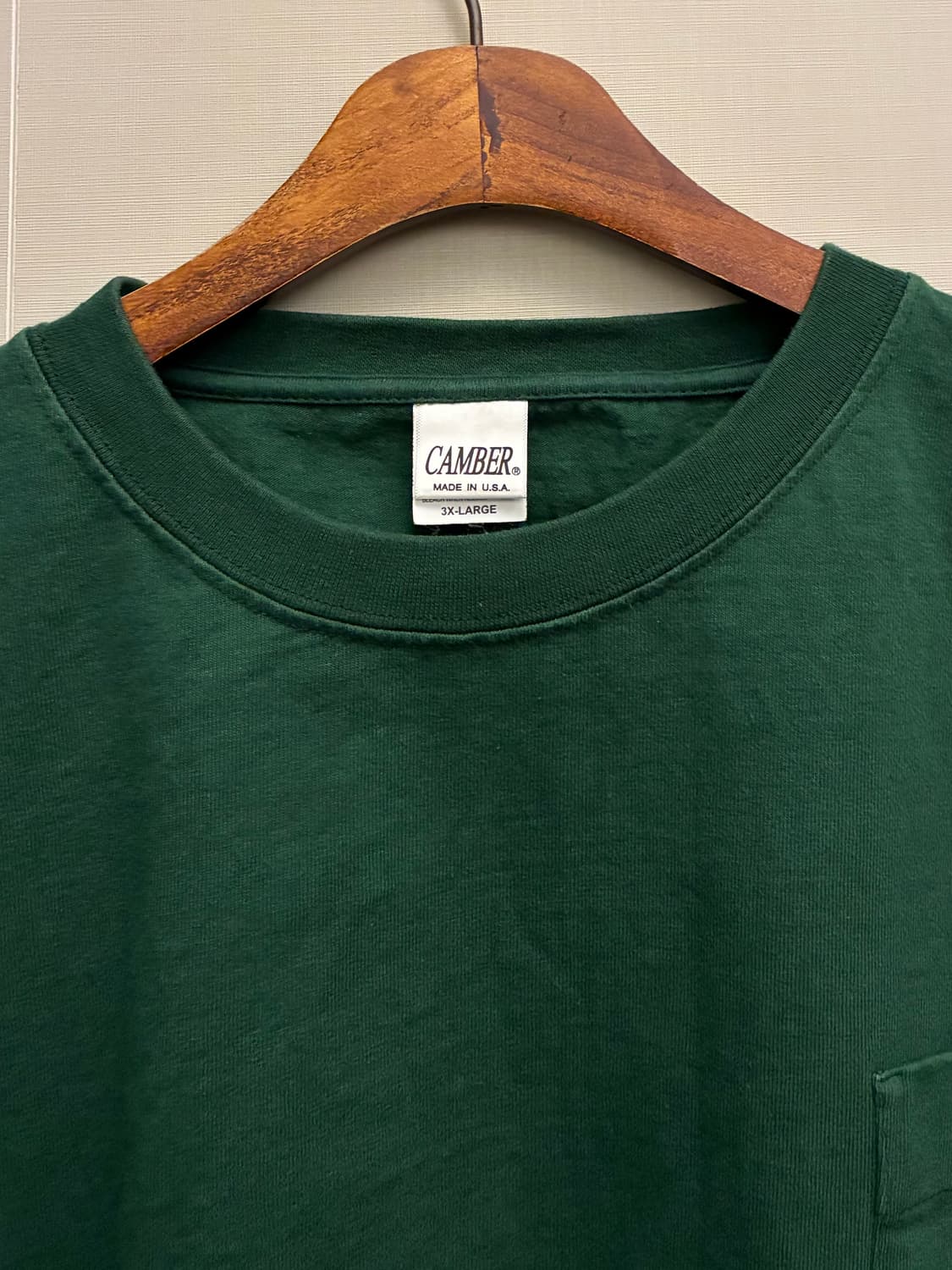 (3XL)Camber USA 캠버 헤비웨이트 코튼 포켓 반팔티셔츠 그린 상품이미지3