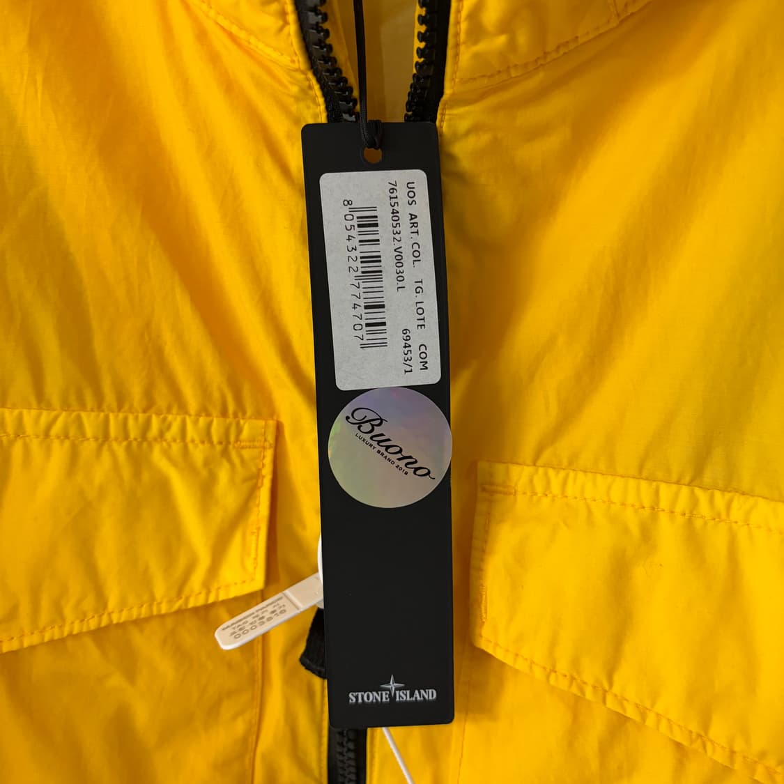 새상품(L)스톤아일랜드 와펜 나슬란 라이트 자켓 옐로우 상품이미지3
