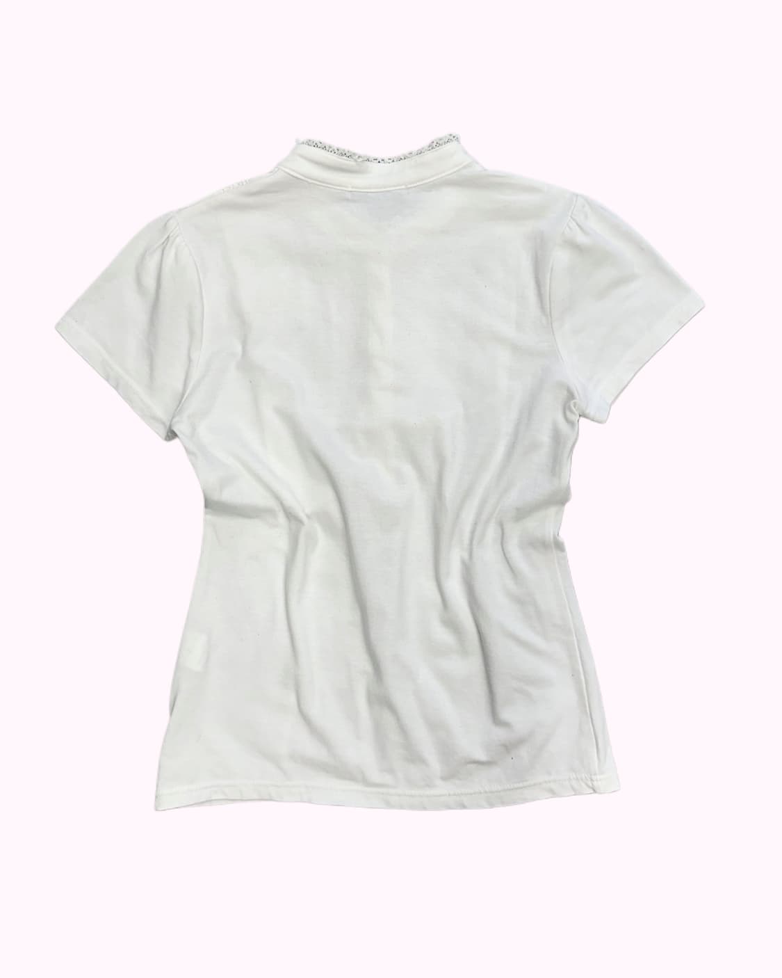 white lace button t-shirt 상품이미지4
