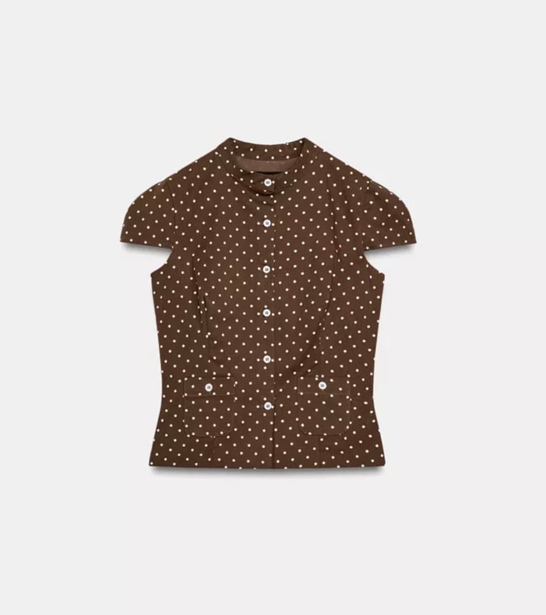 자라 ZARA 도트 포플린 탑 상품이미지1