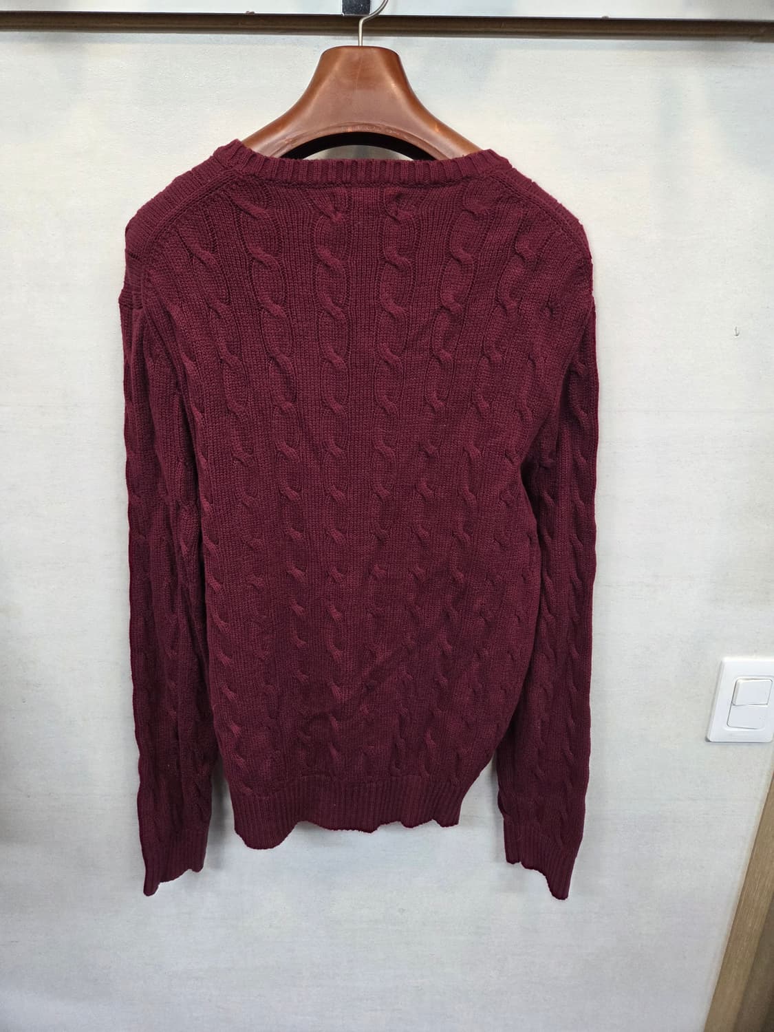 폴로랄프로렌 케이블 꽈배기 니트 xl 버건디 상품이미지2