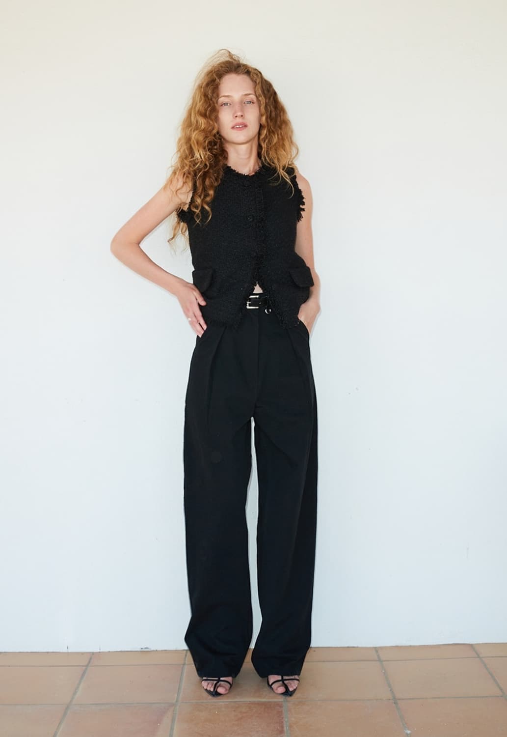 위메농 TULLIP COTTON PANTS - BLACK 상품이미지5