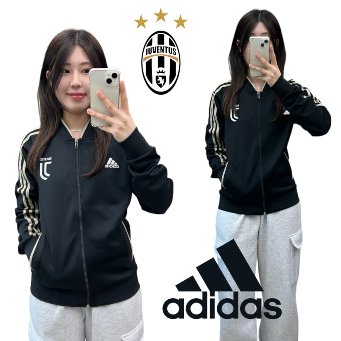 아디다스 유벤투스 베이지라인 블랙 트랙탑 S 상품이미지1