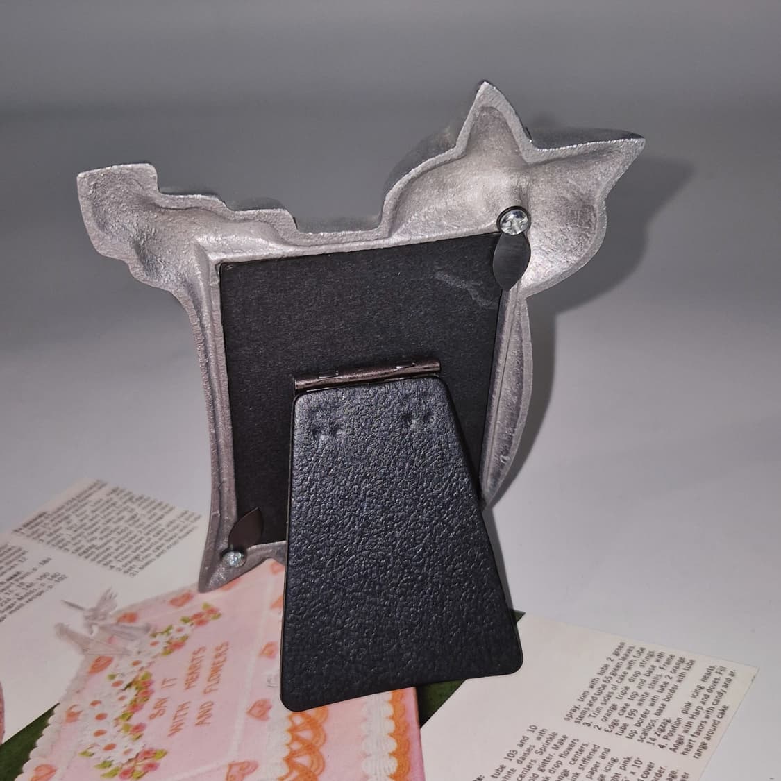 90s 미국 실버 못난이 고양이 탁상 액자 상품이미지8