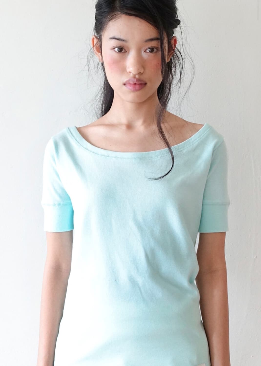 샵페어리 [fe.3] rib half top 민트  상품이미지1