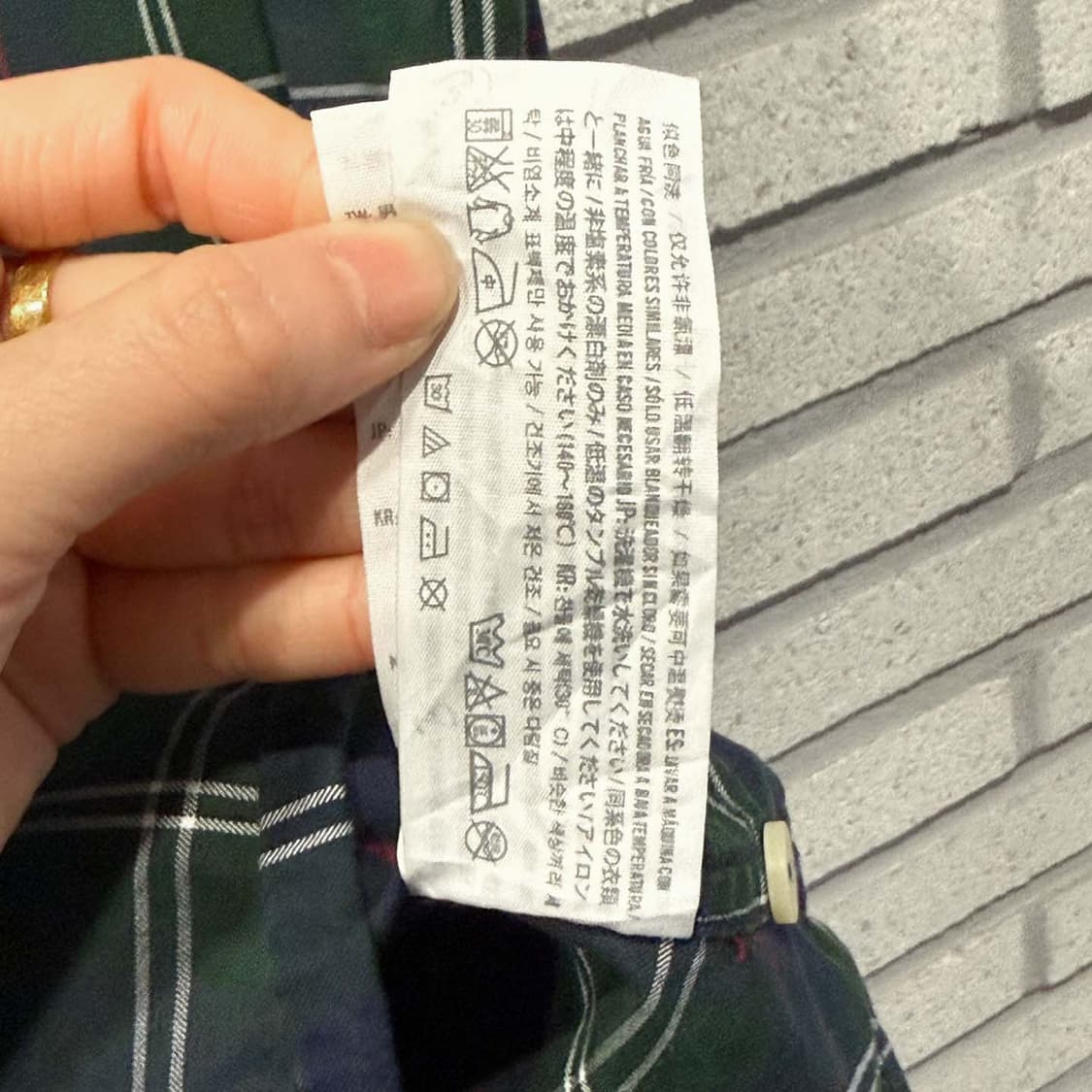 아베크롬비 체크 셔츠 시그니처 자수 로고 원포켓 디테일 그린 상품이미지9