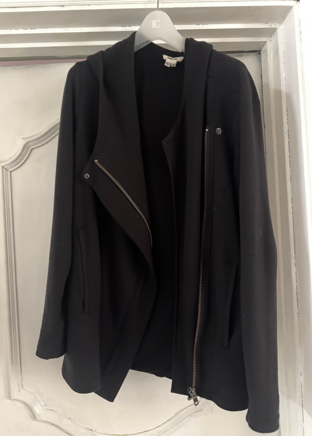 헬무트랭 사선 후드집업 블랙 상품이미지1