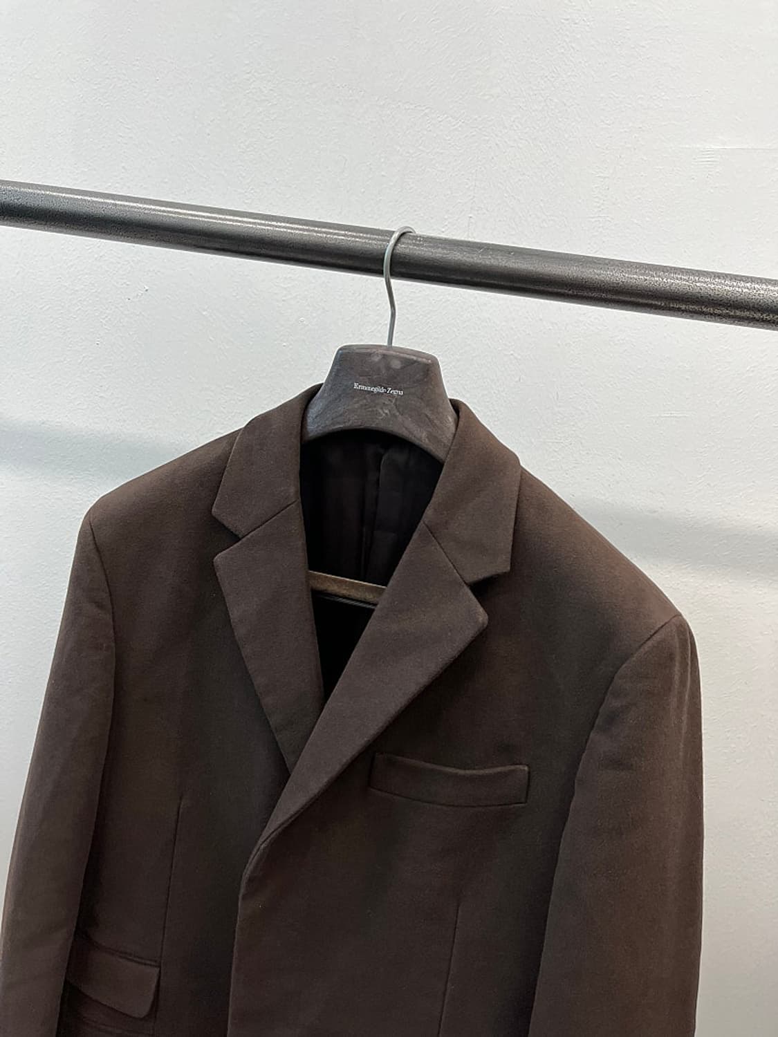 100-105) 프라다 이태리 브라운 몰스킨 코트 상품이미지2