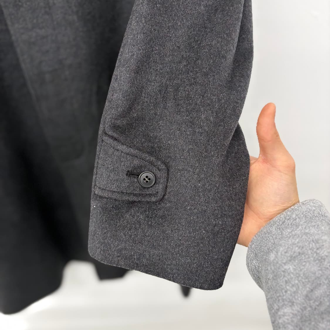 빈티지 캐시미어 100% 블랙 롱 코트 남/M 상품이미지3