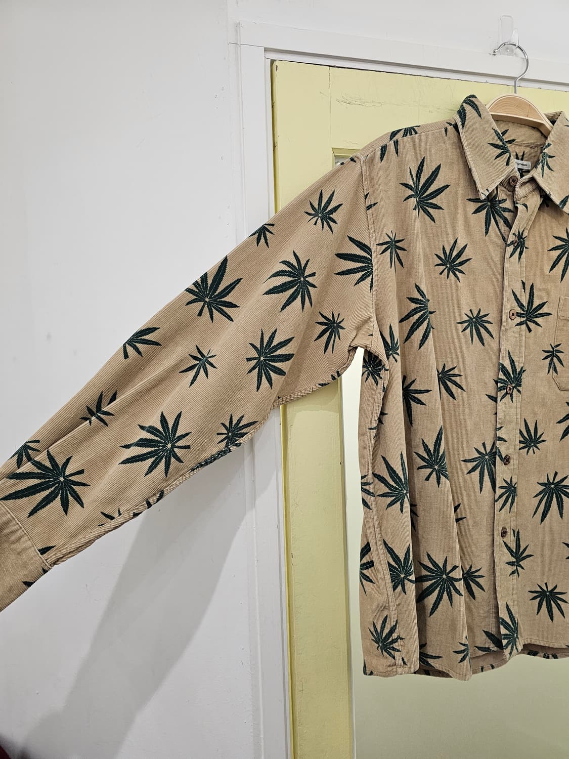 베이지 Hemp leaf 코듀로이 셔츠 상품이미지3