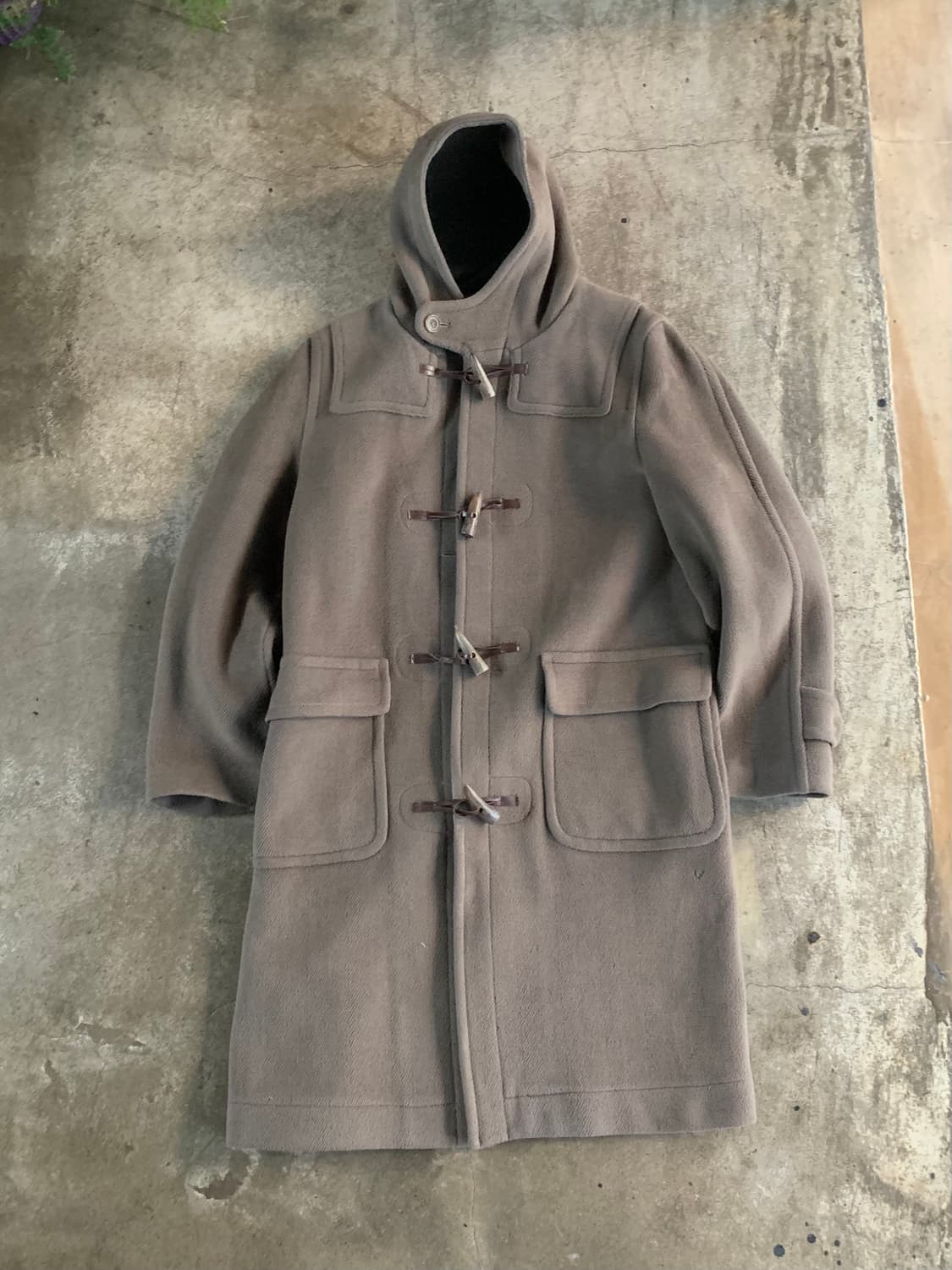 80s 인버티어 컷파일 울 더플코트 상품이미지1