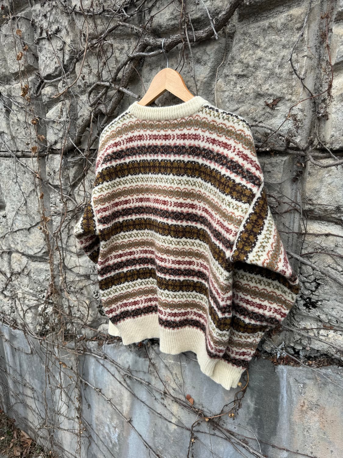 Gembony 핸드메이드 울 페어아일 니트 상품이미지4