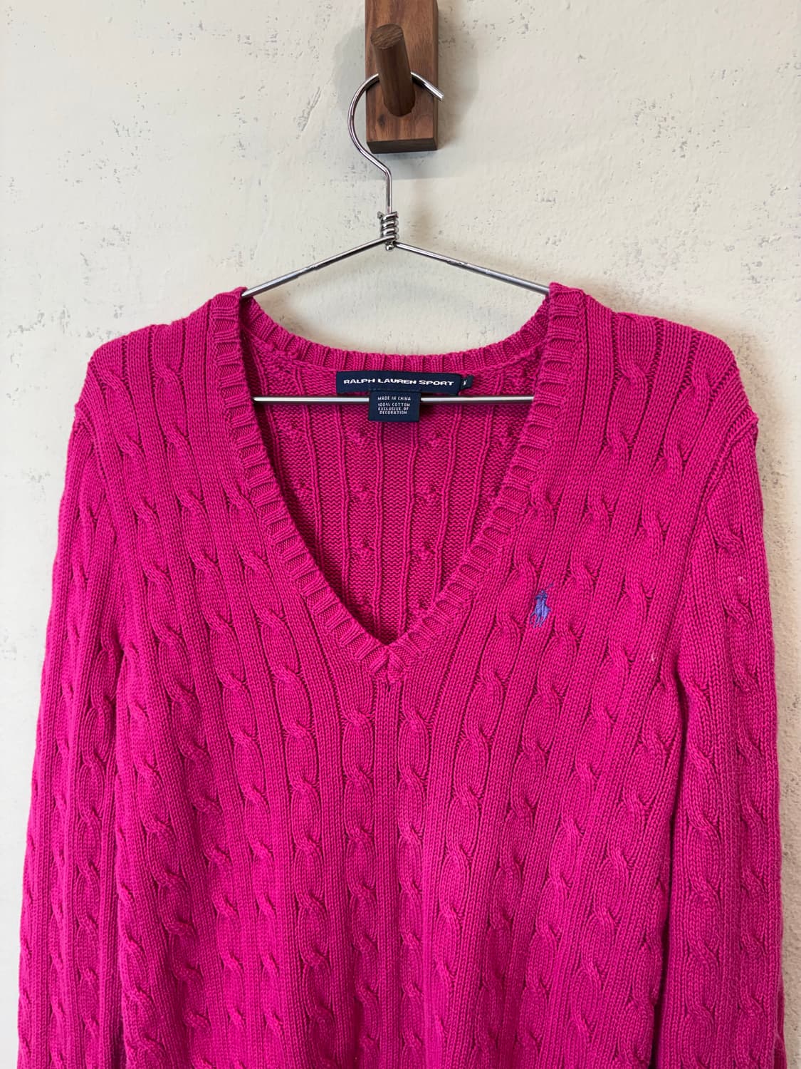 폴로랄프로렌 빈티지 케이블 니트 핑크 상품이미지4