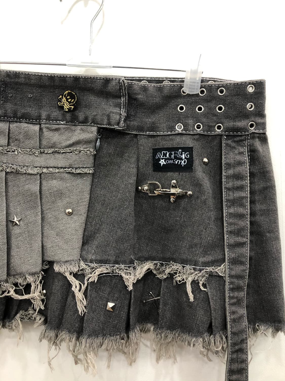 reworked punching grunge grey skirt 상품이미지3