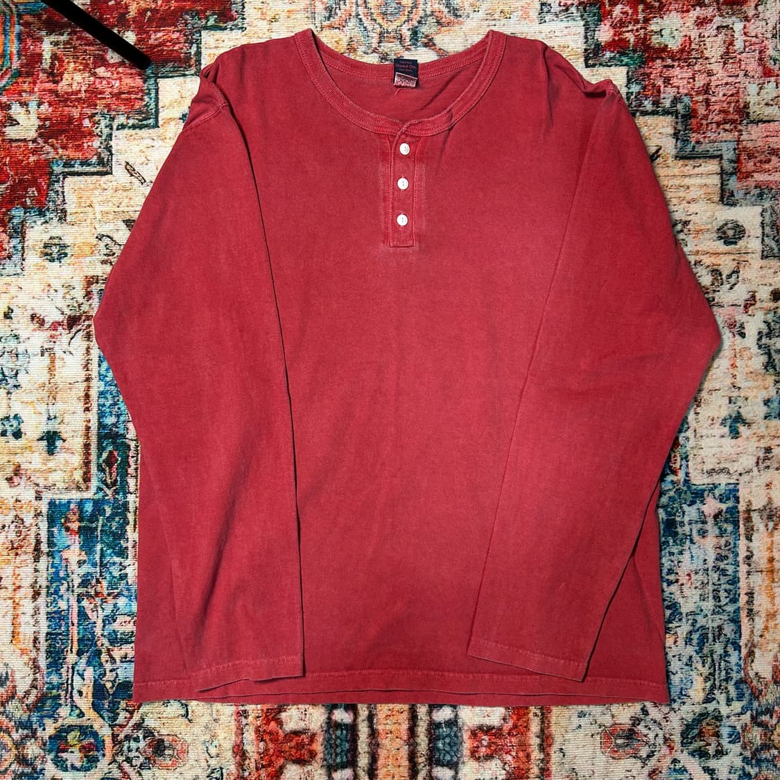 [L] 굿온 피그먼트 다이 헨리넥 롱슬리브 상품이미지1