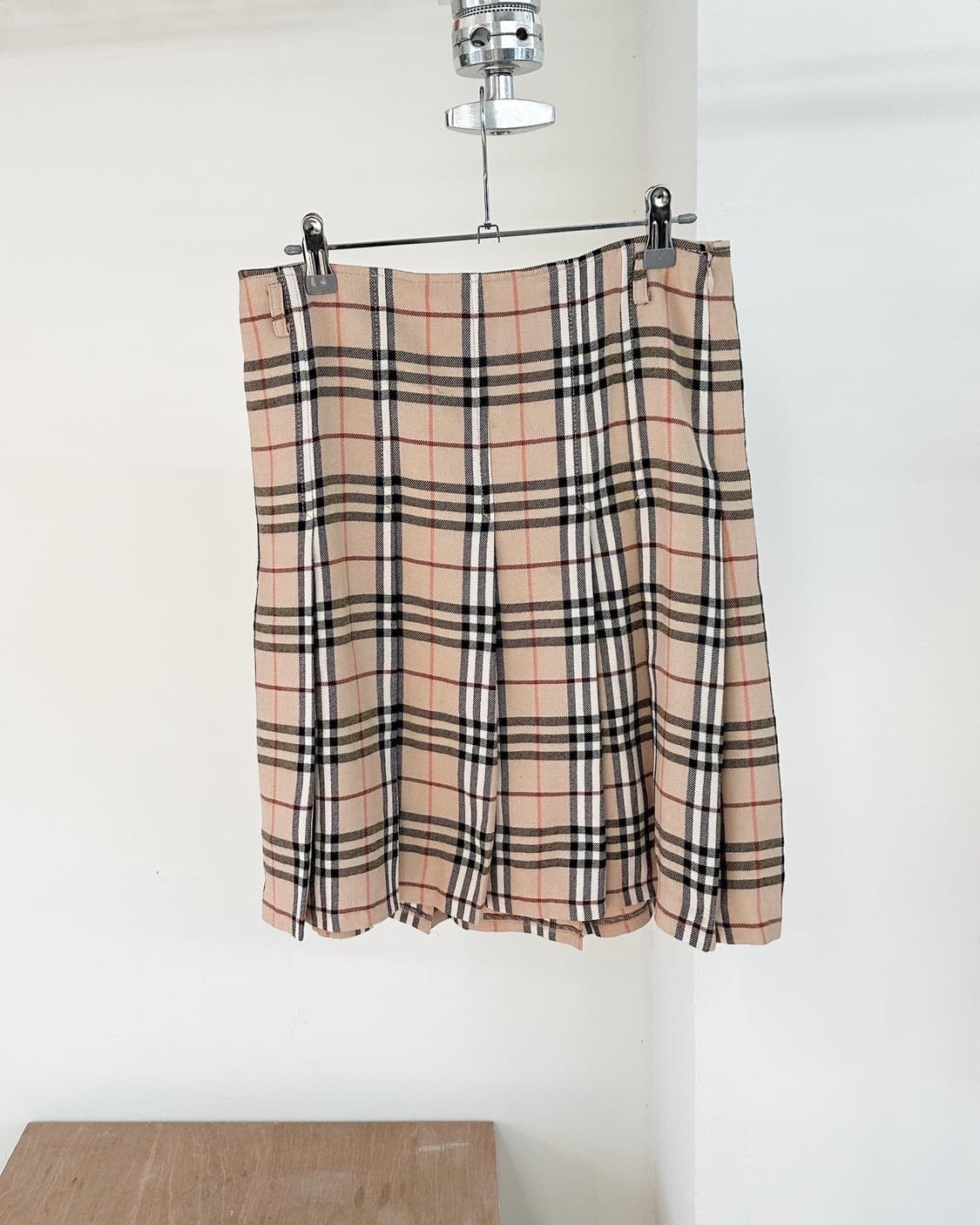 버버리 체크 플리츠 스커트 상품이미지1