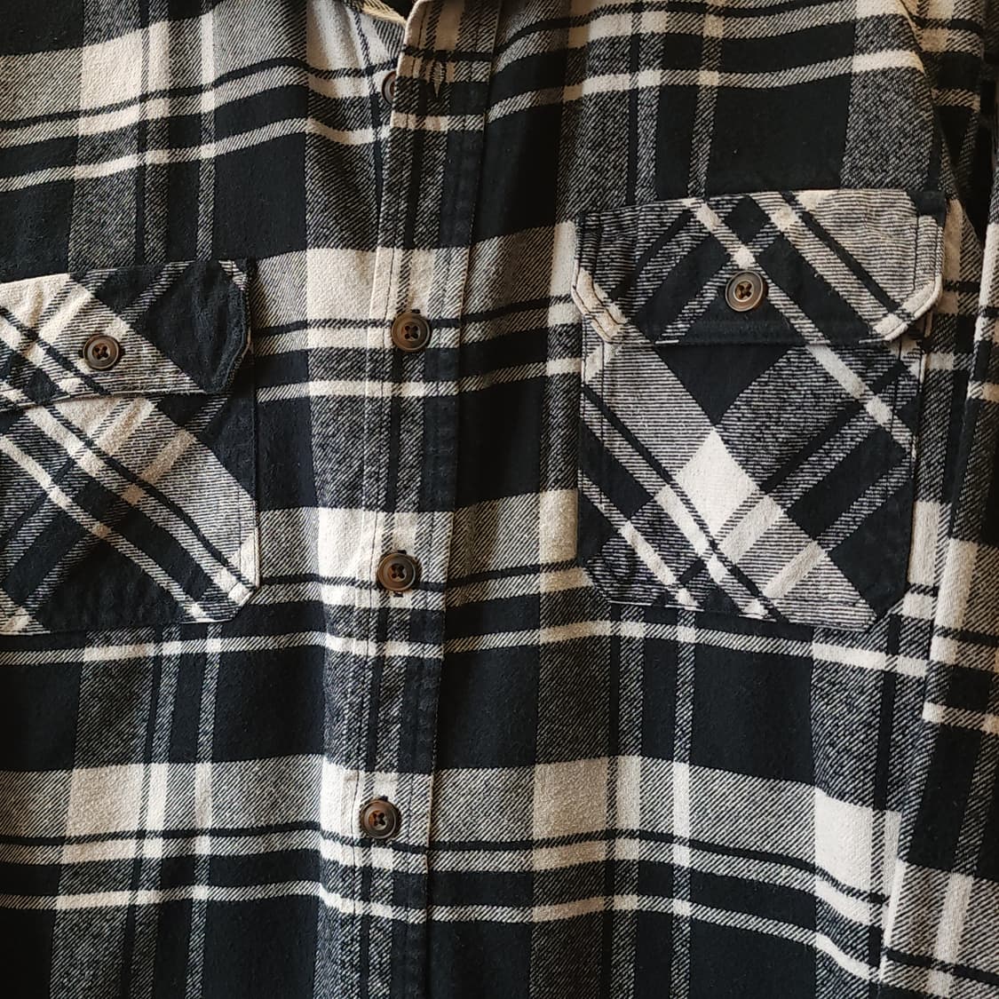 90s 아메리칸 빈티지 체크셔츠 헤비 플란넬 워크셔츠 다크 그린 xl 상품이미지6