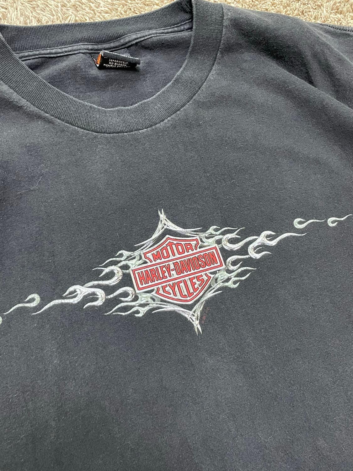 90s harley flame tee 할리 플레임 티셔츠 상품이미지3