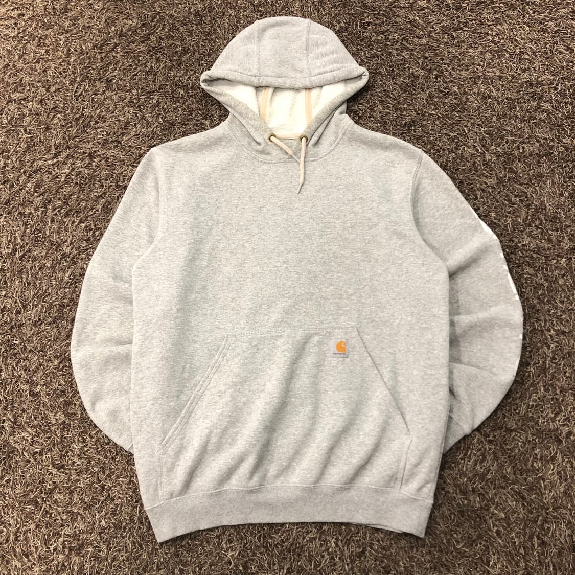 칼하트 레터링 로고 후드티 상품이미지1