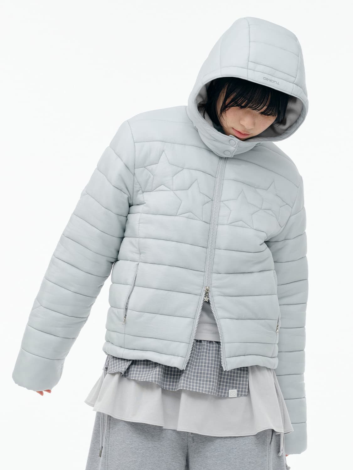 뚜오미오 패딩 STAR PADDED JACKET [LIGHT GREY] 상품이미지2