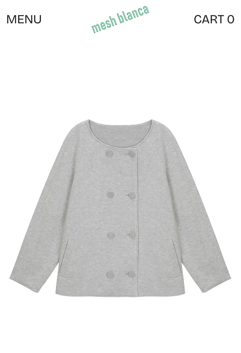 mesh blanca Jersey double-b jacket gray 상품이미지3