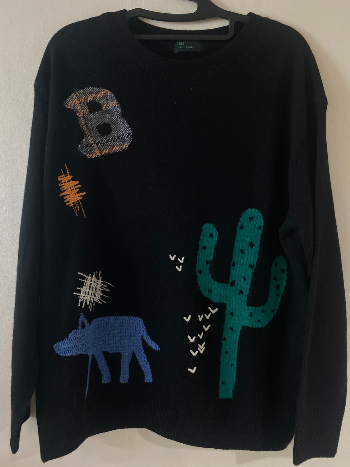 베네통 울100% 니트 스웨터 상품이미지1