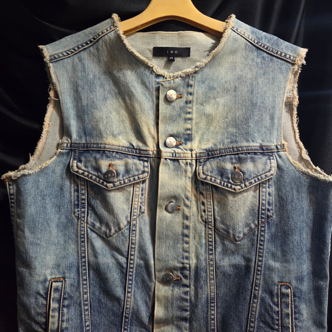 이로 컷오프 데님 베스트 상품이미지3