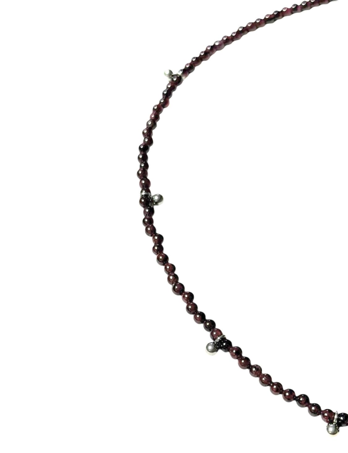 [rrrocnoc] tiny thorn 우각 가넷 비즈목걸이 상품이미지2