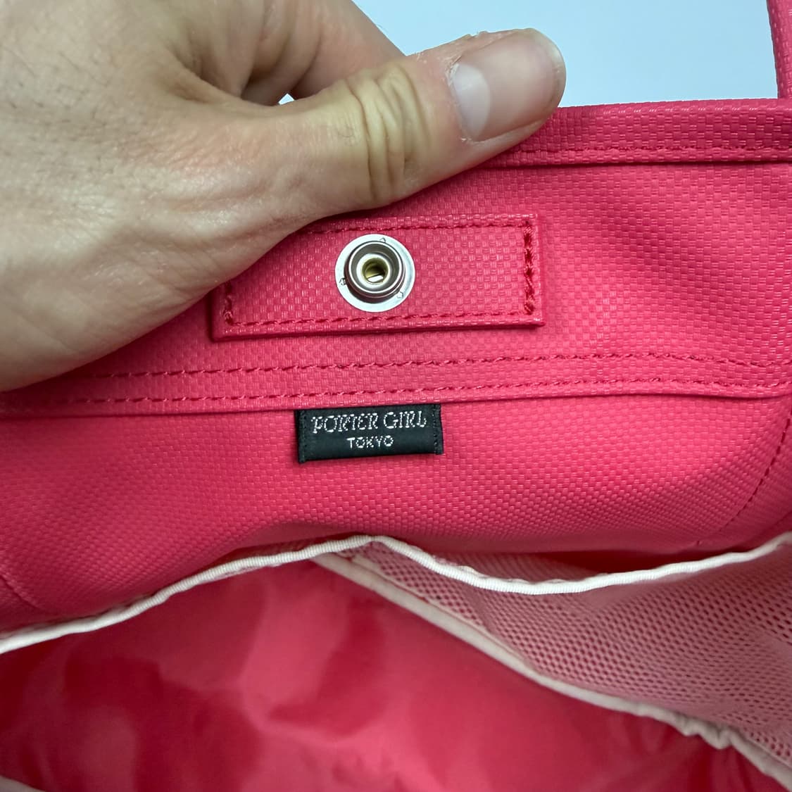 요시다포터 걸 토트백 화이트/핫핑크 L 상품이미지7