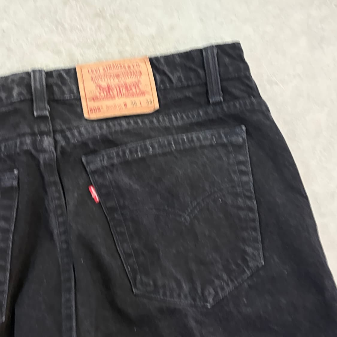 [36/34] 90s USA🇺🇸 리바이스 505 레드탭 블랙 흑청 상품이미지8