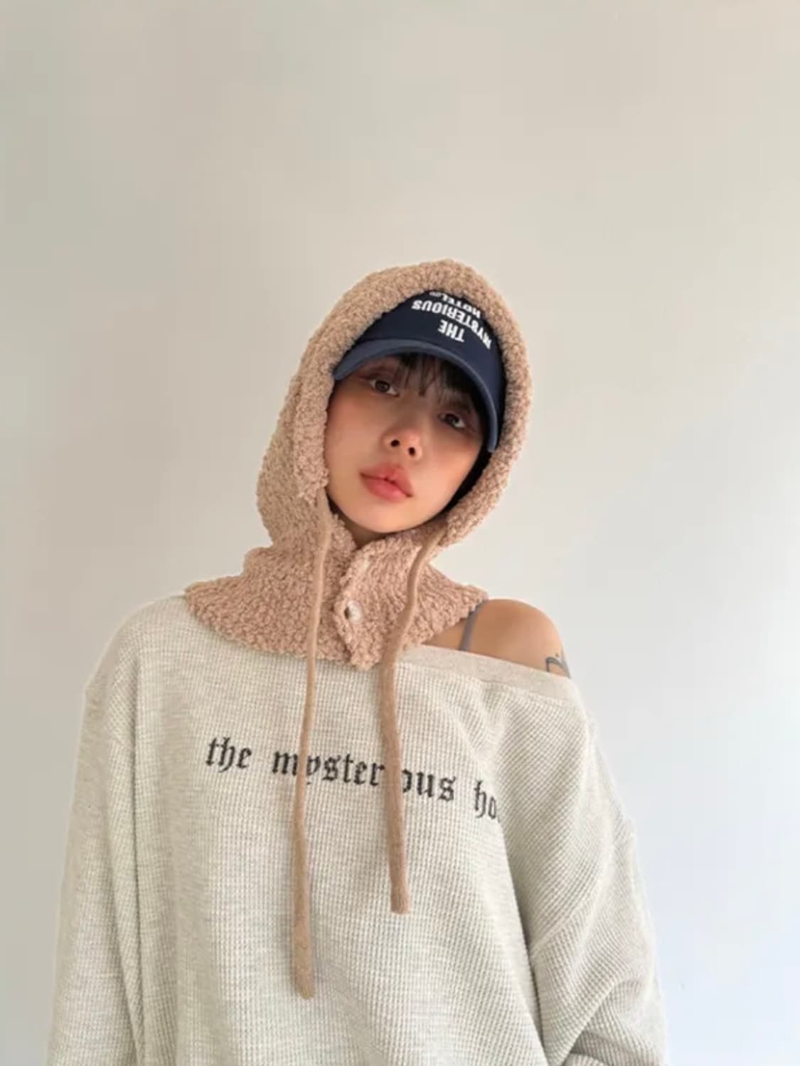 더미스테리어스호텔 부클 바라클라바 모자 상품이미지4