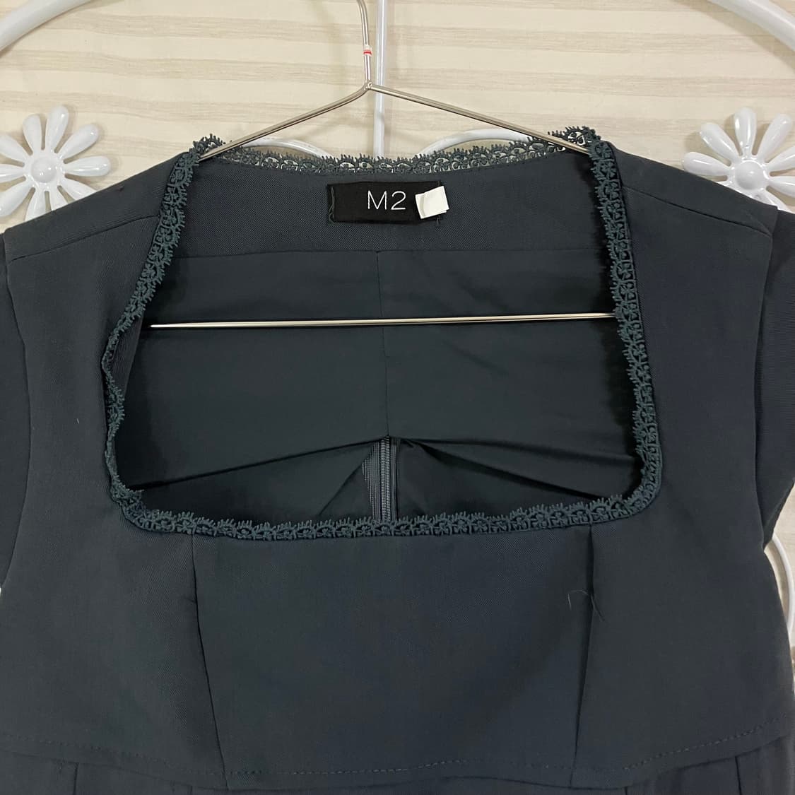 빈티지 딥블루 레이스 블라우스 905 y2k 스트릿 모리 갸루 일본빈티지 상품이미지5